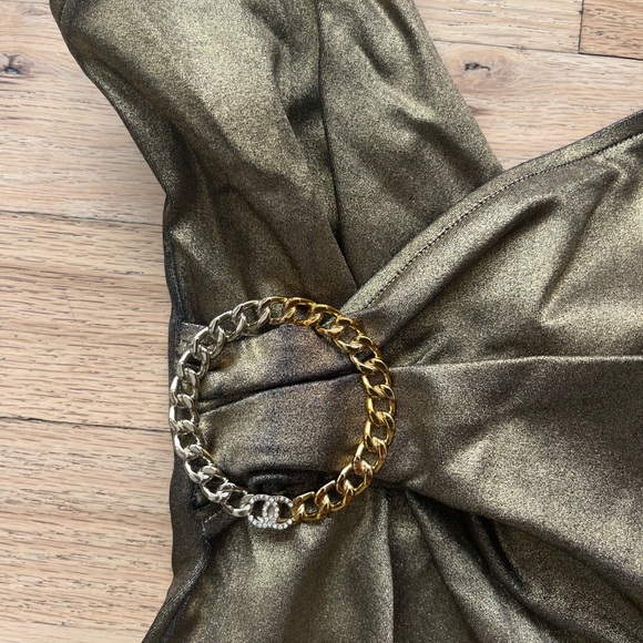 Metallic 2024 Chanel swim suit size 38 used few times - Picture 3 of 7